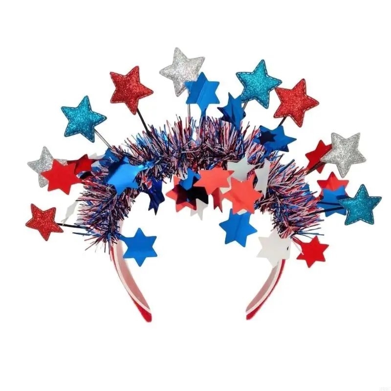 39BC Colorful Star Headbands New Year Christmas Headwear Children Make up Hair Hoop