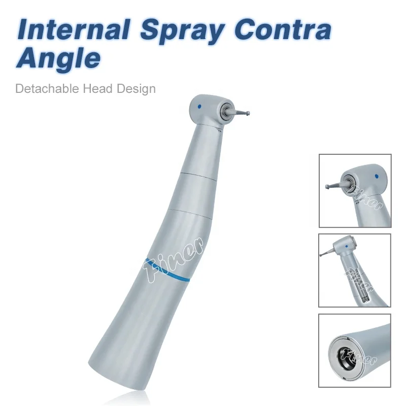 germany style detachable head design internal water spray Den tal low speed contra angle handpiece