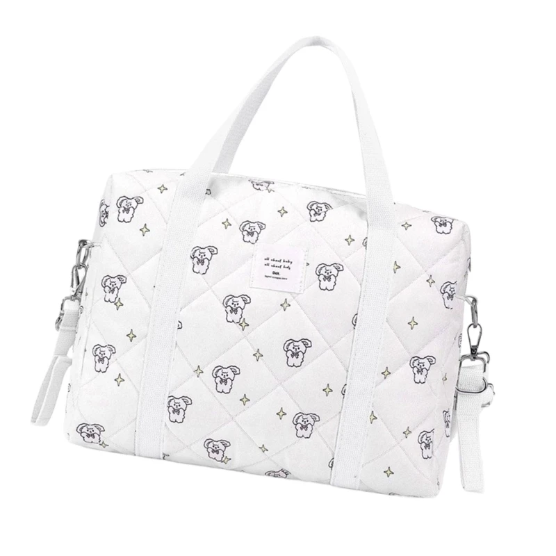 Elegante bolso mano para mamá con múltiples compartimentos, bolso nailon para almacenamiento organizado