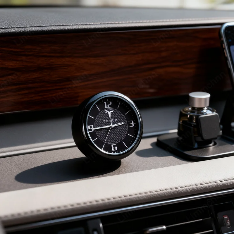 

Car Center Console Air Conditioner Quartz Luminous Clock Watch Car Sticker For Tesla Model 3 Model S Model X Y Roadster SpaceX