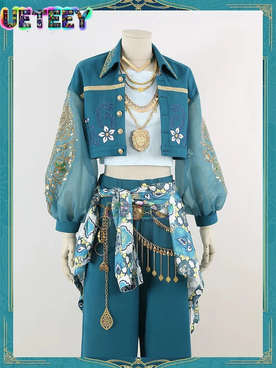 UETEEY COS Twisted Wonderland New Character Jasmine Minajael Tealrajah Cosplay Costume Aladdin Halloween Costume Custom Size view 5