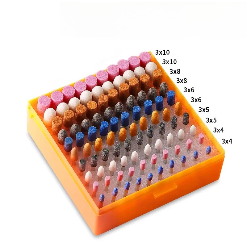 100pcs 3mm Shank Grinding Polishing Bits Set  metal mold rust removal and polishing hand electric drill grinding head