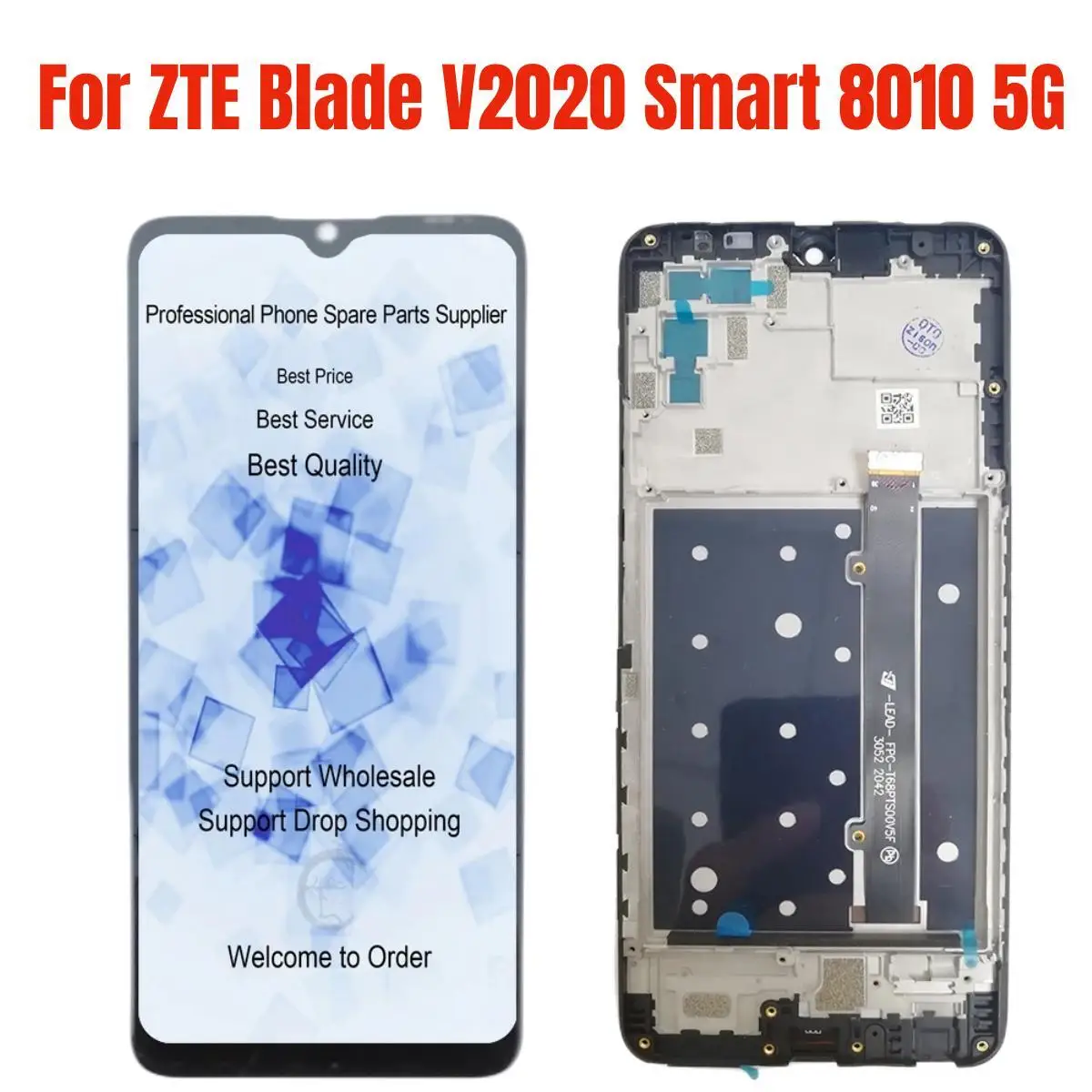 

6.82inch V2020 LCD For ZTE Blade V2020 Smart 8010 5G LCD Display Touch Panel Screen Digitizer Sensor With Frame Assembly