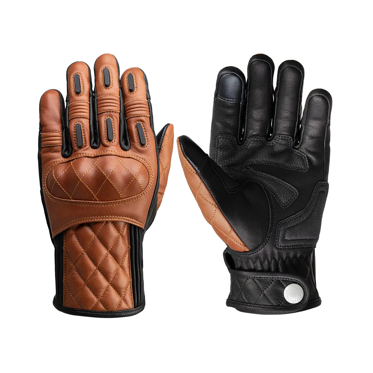 Leather retro motorcycle riding gloves are universal in all seasons, anti-drop and touch screen guantes motorcycle gloves