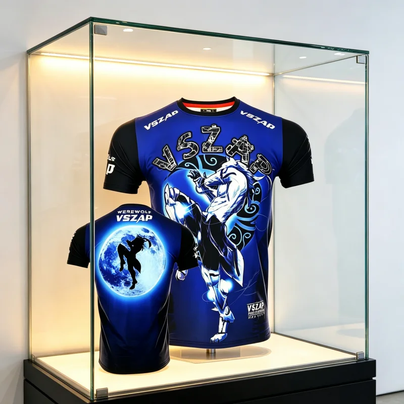 

Muay Thai Sports Men's T Shirts Casual O-neck Short Sleeve Tops Outdoor Running Fitness Sportswear Fashion Gym Family Kids Tees
