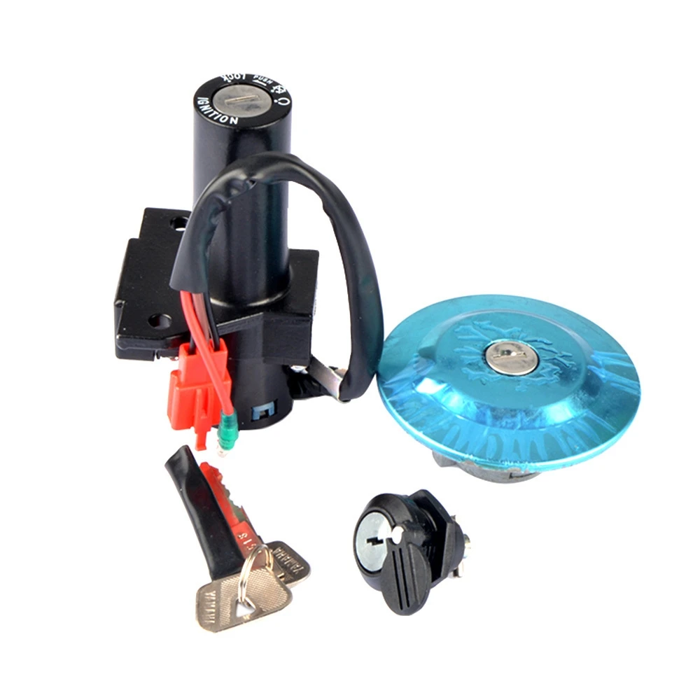 Motorcycle Scooter YBR125 Electric Ignition Switch Lock Set Power Door Lock Tank Cap For 125Cc YBR 125