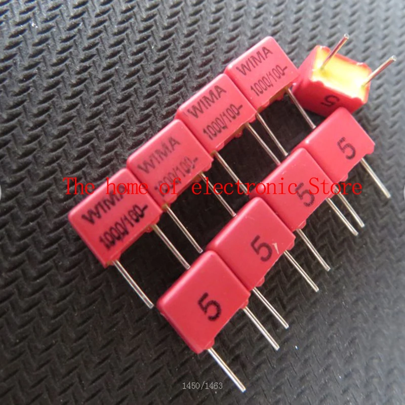 10PCS Copper Pin Polypropylene (PP) Film/Foil Capacitors for Pulse Applications In PCM  FKP 1000pF/100V (1000P 102) Capacitor