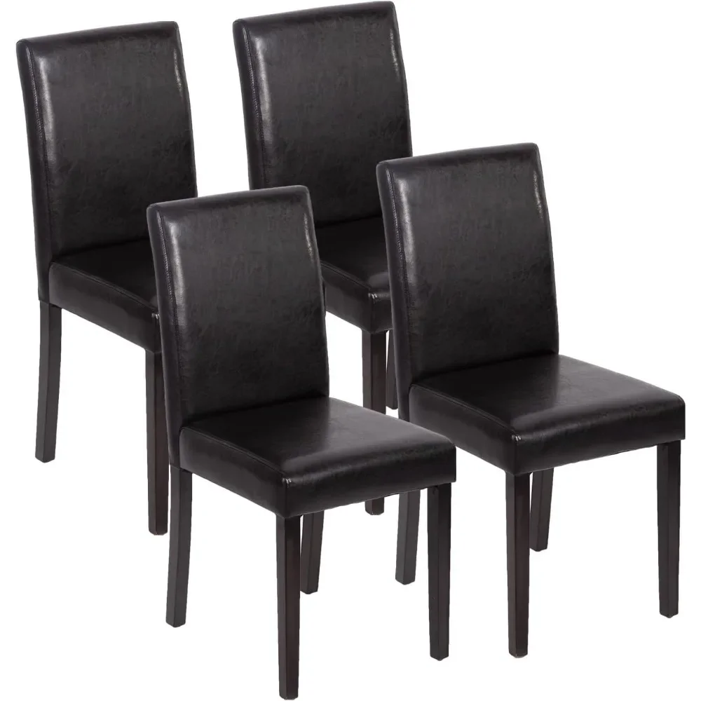 

Dining Chairs Set of 4,Dining Room Chairs,Side PU Cushion Chairs with Waterproof Surface and Wood Legs,for Kitchen Restaurant