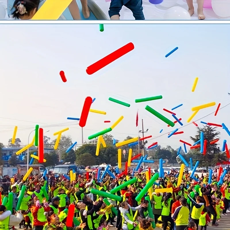 6 ชิ้น Inflatable Air Sticks PVC หลายสีไม่มีไฟฟ้า Pool Party ของเล่นชายหาดฤดูร้อนสนุก