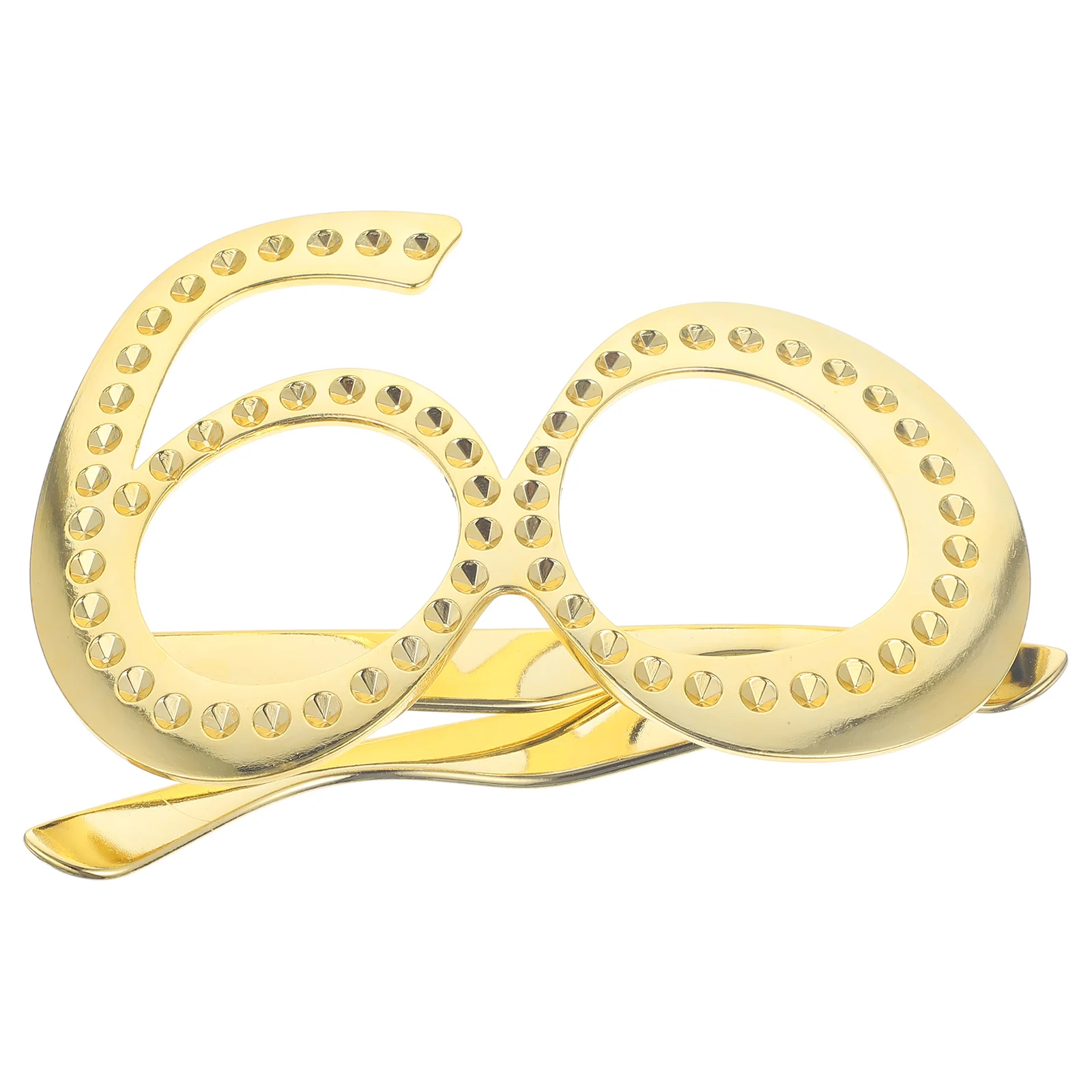 

60th Birthday Glasses Glitter Frame Decorative Eyewear Novelty Photo Props Lightweight ABS Comfortable Accessories