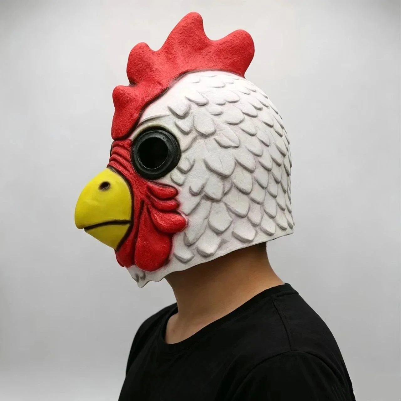 Cosplay Richard Rooster Full Face Mask Funny Animal Head White Rooster Masks Hotline Miami Game Props Mad Chicken Mask