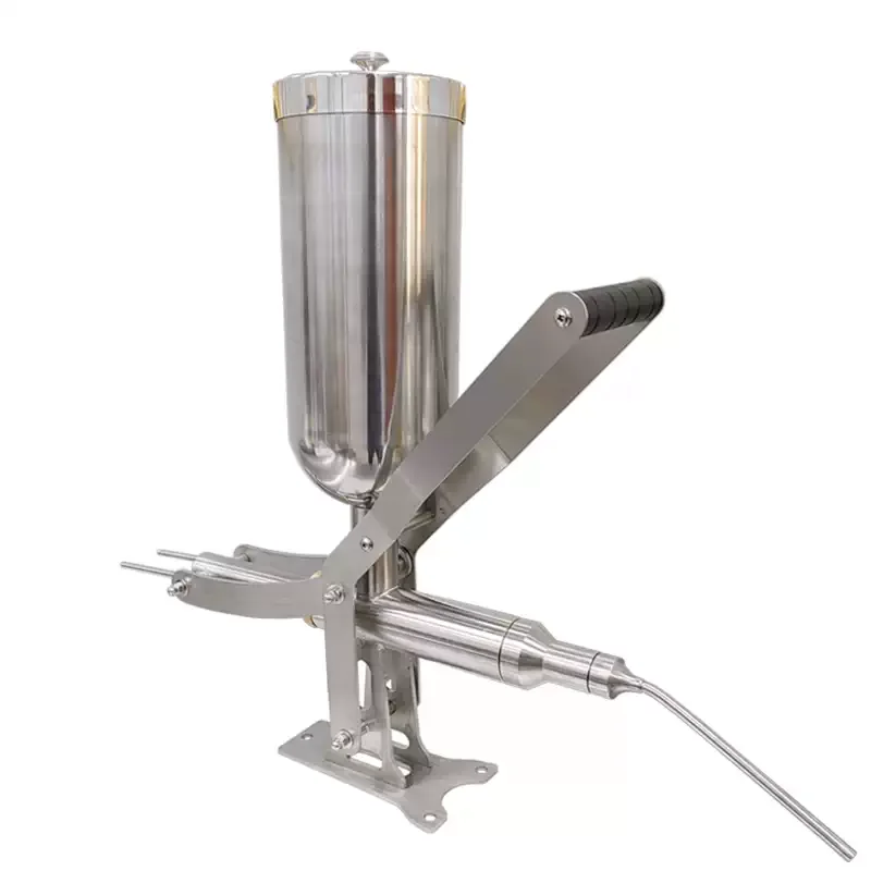 1.8L Stainless Steel Manual Cream Stuffer Commercial Churros Jam Filling Maker Bakery Spanish Churro Press