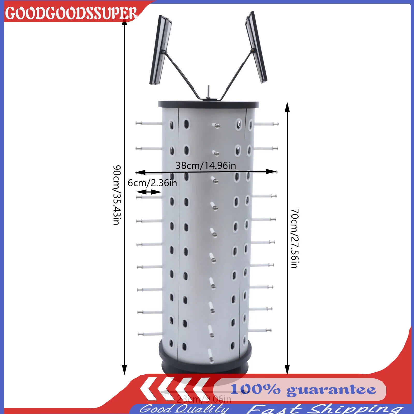 40 pares de óculos rack titular óculos de sol expositor com espelho 360 rotação