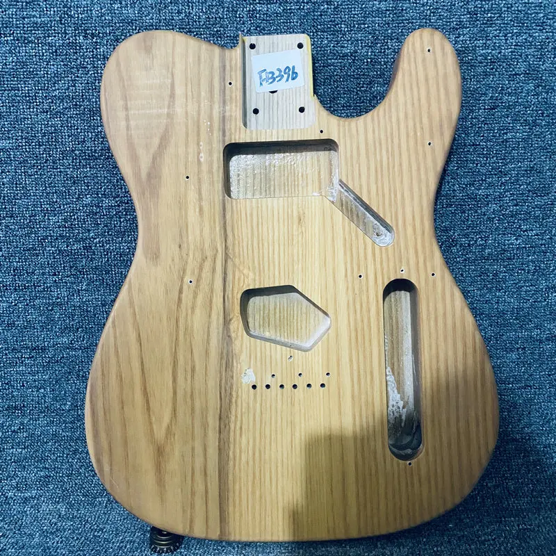 

FB396 String Through Body Tele Electric Guitar Unfinished TL Guitar Body in Natural Solid Ash Wood Standard Pickups for Replace