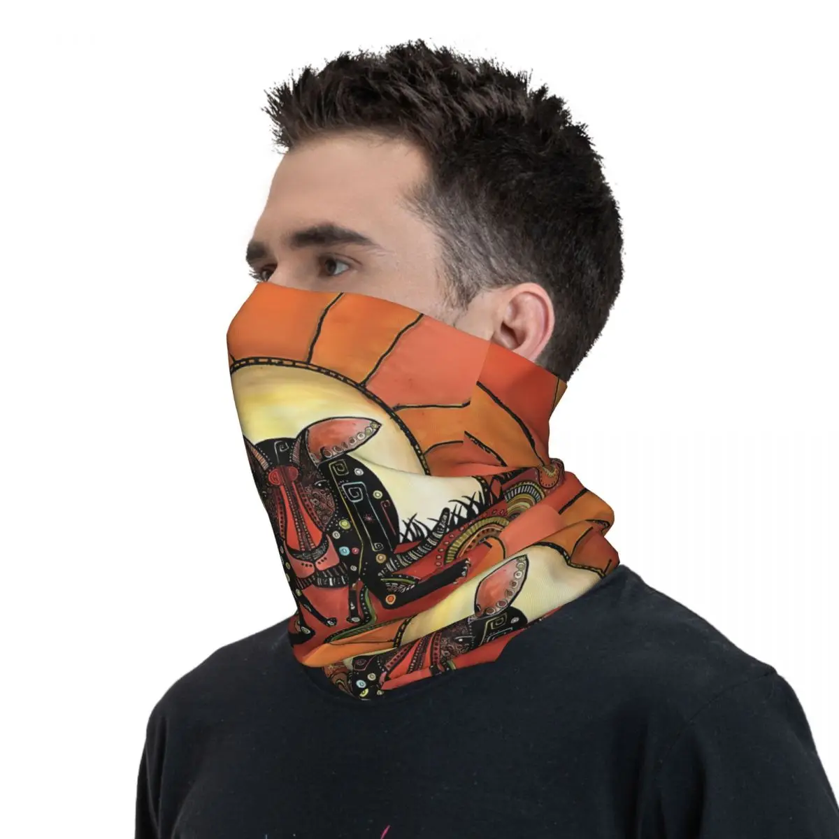 Art Scarf Neckerchief Neck Face Mask Polyester
