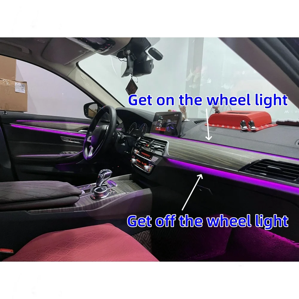 For BMW 5 Series G30 Ambient Light Automotive Interior lighting Upgrade ambient light screen /APP control 11 colors and 6 modes