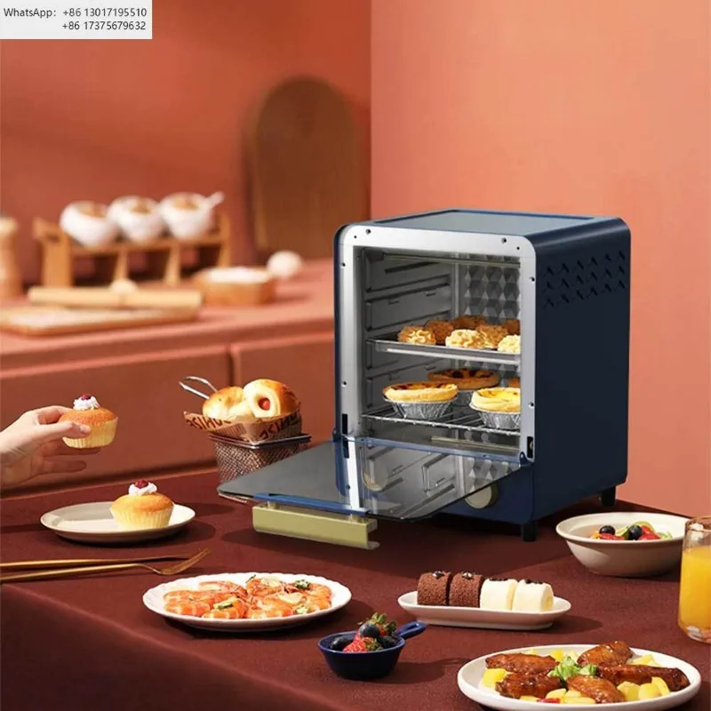 Horno eléctrico de tres capas de 15L, Mini horno multifuncional, equipo de cocina Para el hogar, Horno Electrico Para Hornear