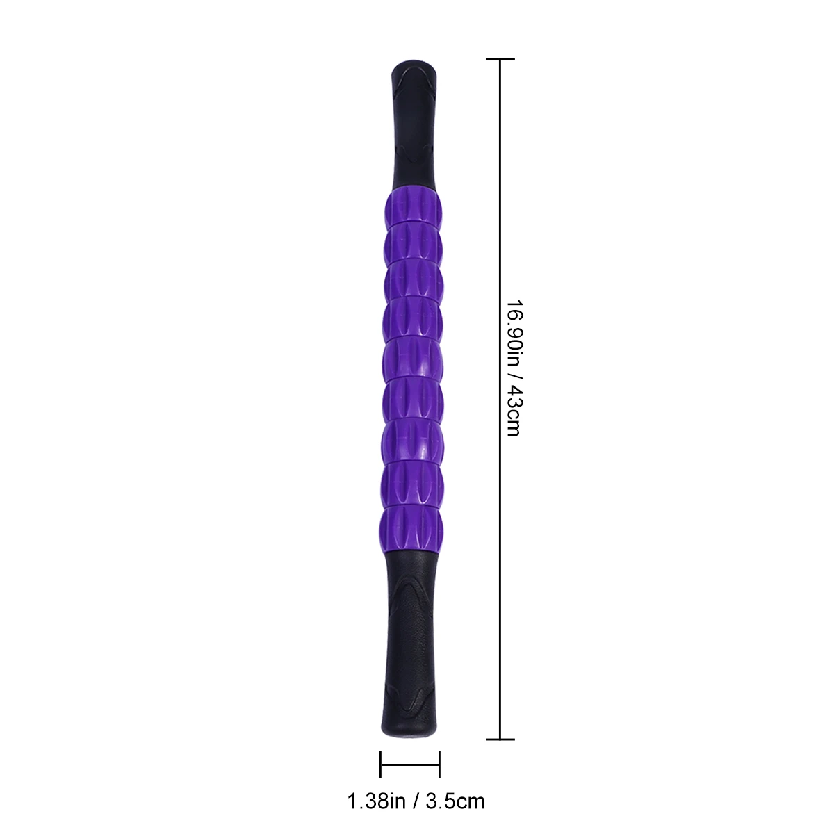 

Portable Massage Roller Stick Plastic Muscle Relief Tool Ergonomic Handle Fitness Sports Yoga Thighs Calves Arms Tension