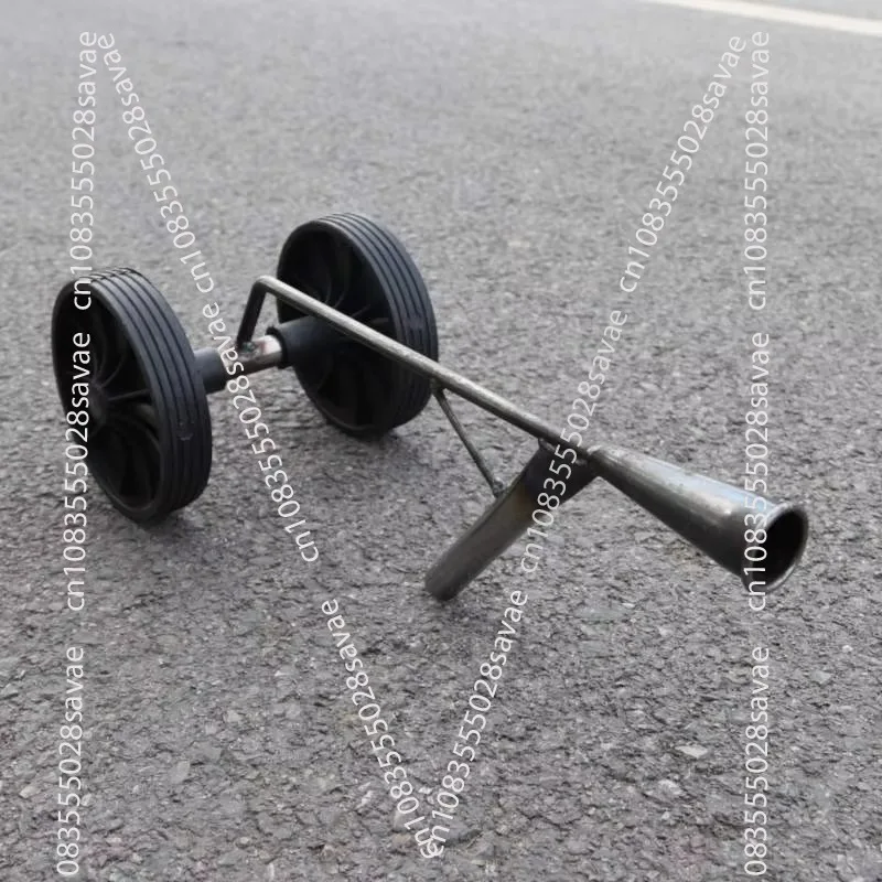 Garden Weeding Tools Carbon Steel Forged Metal Agricultural Soil Digging Hoe 2 Wheels 3 in 1 Hand Plough