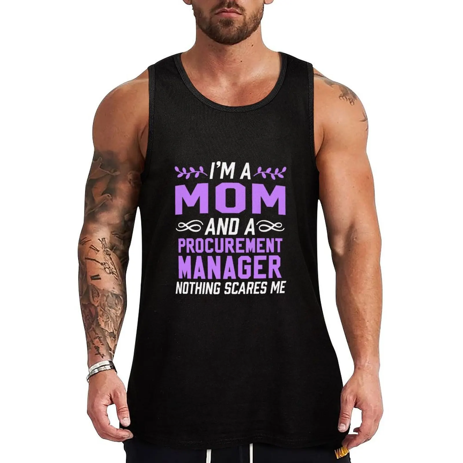 Mom & Procurement Manager Nothing Scares Me Tank Top Lightweight Workout Tank Top Breathable Athletic Wear