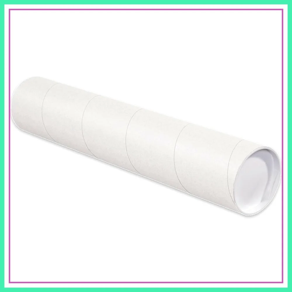 

Cardboard Tubes with Caps, 24"L x 3"W x 3"H, Pack of 24 | Poster Tube for Mailing & Storage of Blueprints, Artwork, Crafts