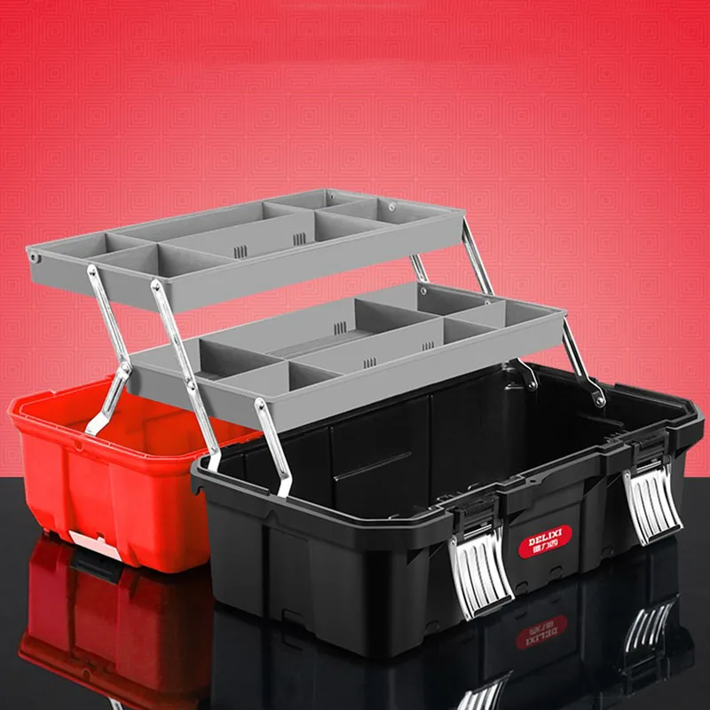 Storage Folding Toolbox Empty Professional Plastic Maintenance Multifunctional Tool Bag Hardware Electrician Household items