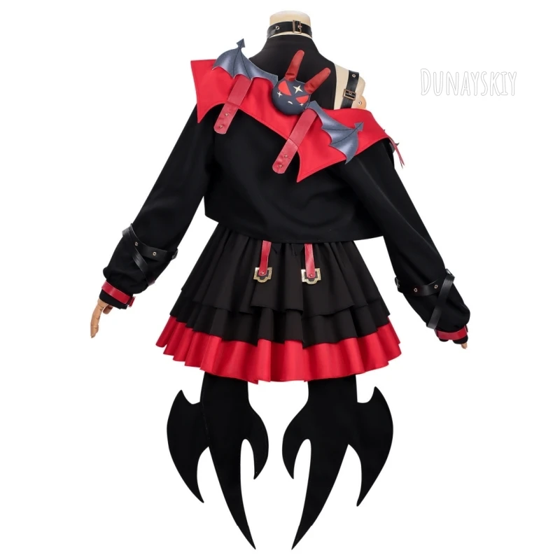 NTE Lacrimosa Golden Symphony Cos Dress Neverness to Everness Cosplay Costume Game Gothic Red Black Lolita Cos Wigs Halloween - view 4