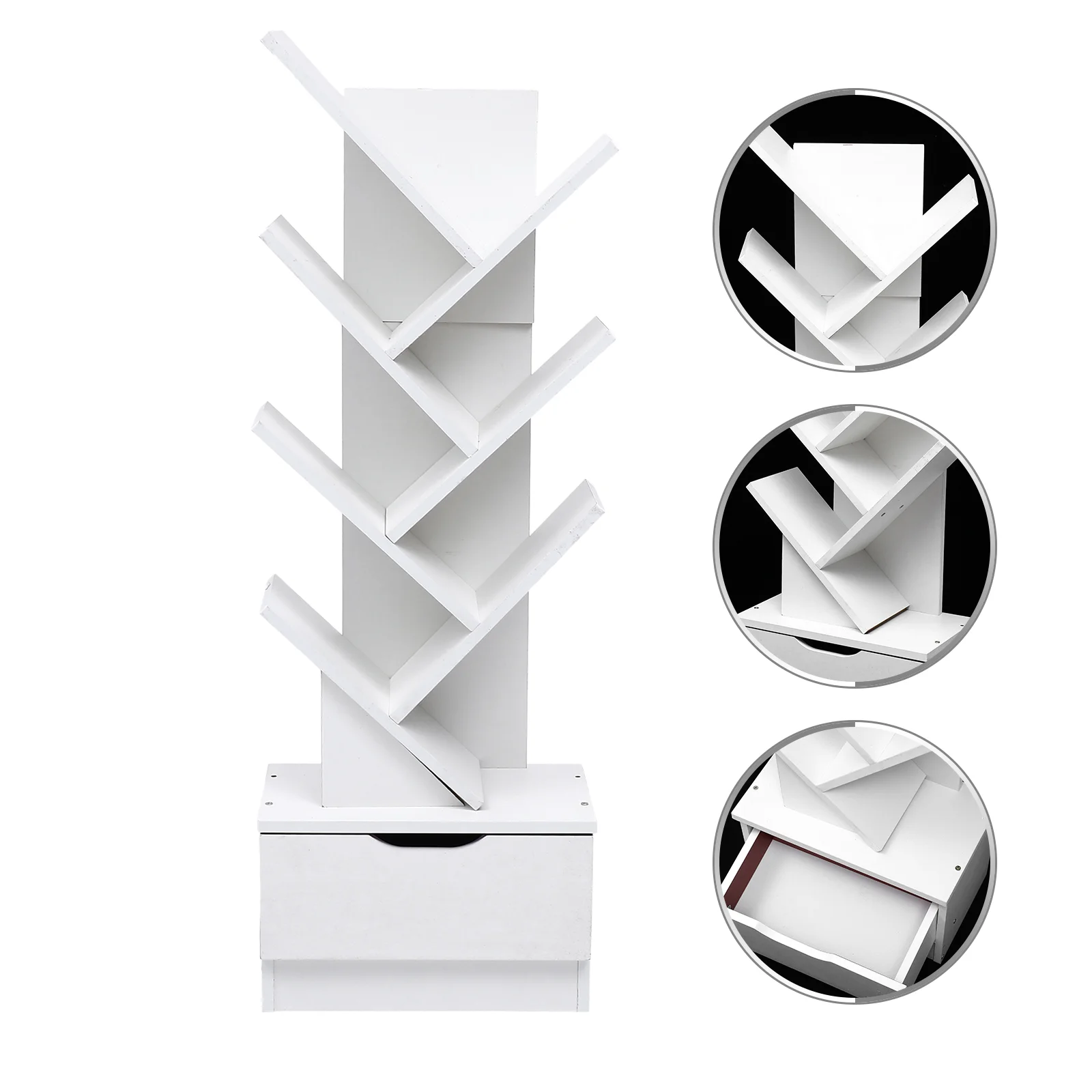 코너 사다리 선반 어린이 책장, 흰색 책장 선반, 어린이 보관 선반