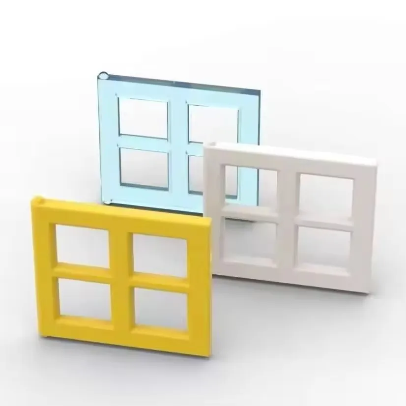 Klocki konstrukcyjne Gobricks GDS-90315 Szyba okienna 2 x 4 x 3 kompatybilne z Lego 4133, edukacyjne, techniczne, do samodzielnego montażu dla dzieci.