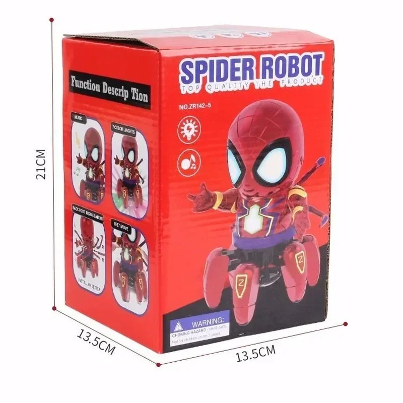 子供のためのスーパーヒーローロボット,アイアンマン,スパイダーマン,アニメーション,電気玩具,6本の爪