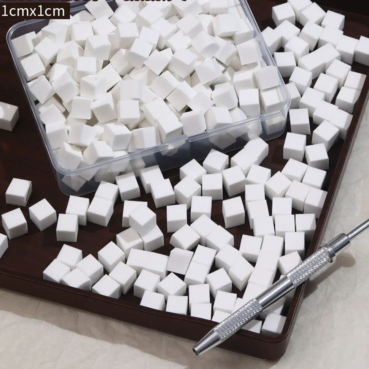 50Pcs/bag Mini Sponge Block Nail Art Gradient Smudge Brushes White Square Nail Buffer Blocks Manicure Tools Wholesale