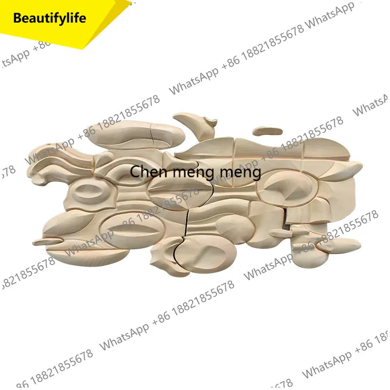 A55 irregular high-end three-dimensional carving, modern simple living room sofa background decorative painting
