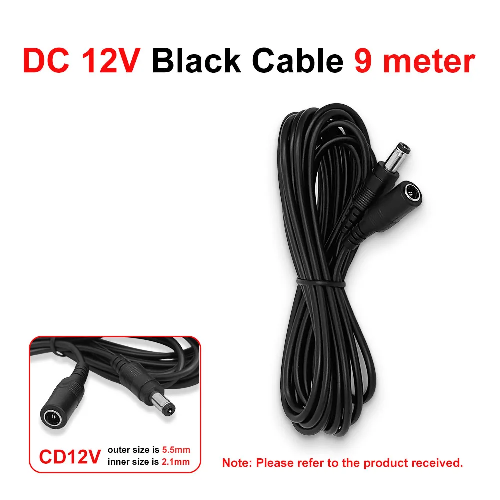 DC 12V Power Adapter Extension Cable 5.5*2.1mm & 5V 3.5*1.35mm Male Female Power Cord Extend Wire 3M 6M 9M Cable For CCTV Camera
