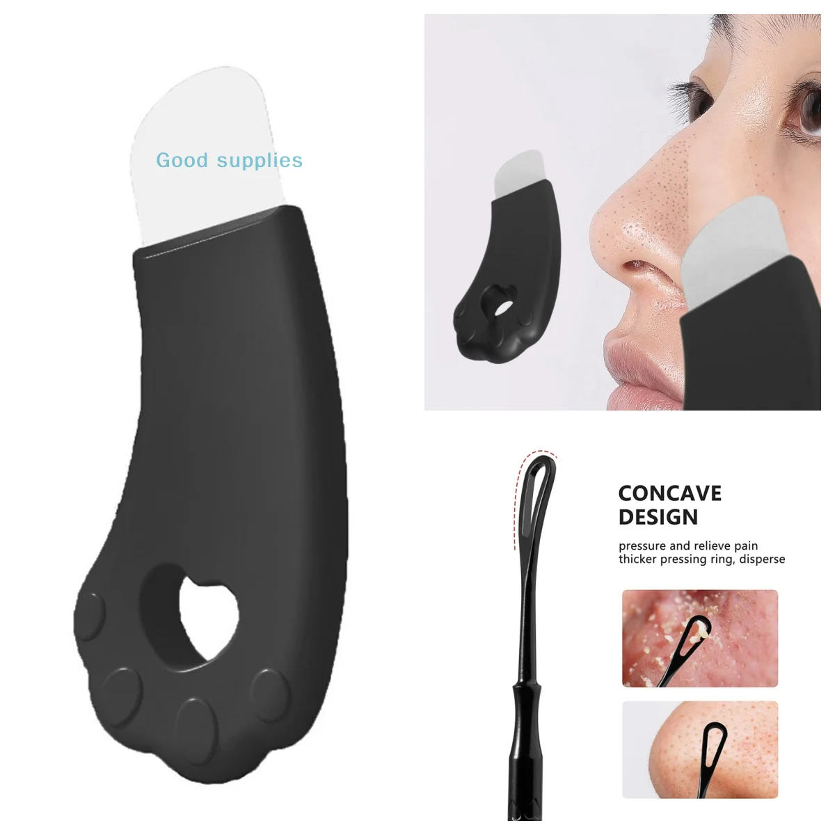 Elektryczny peeling do twarzy, złuszczający, głęboko oczyszczający, usuwający zaskórniki, czyścik do porów, szpatułka do twarzy, narzędzie do pielęgnacji skóry ciała.