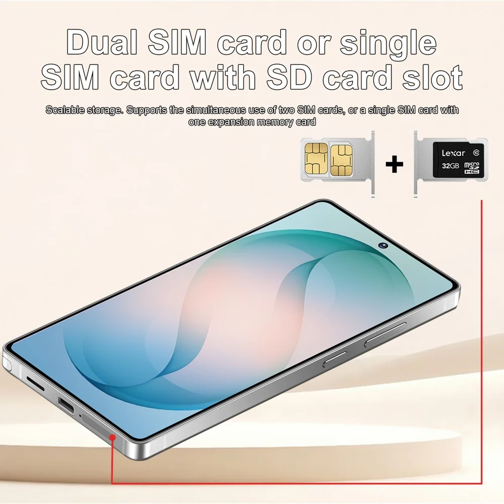 K-Touch Smartphone For C27 Ultra 7.3inch Full Display Cell Phone 7800mAh Battery Mobile Phones 48MP Camera 22GB+2TB Face ID Unlocked 5G Dual SIM Android 15 CellPhones with FM Radio GPS