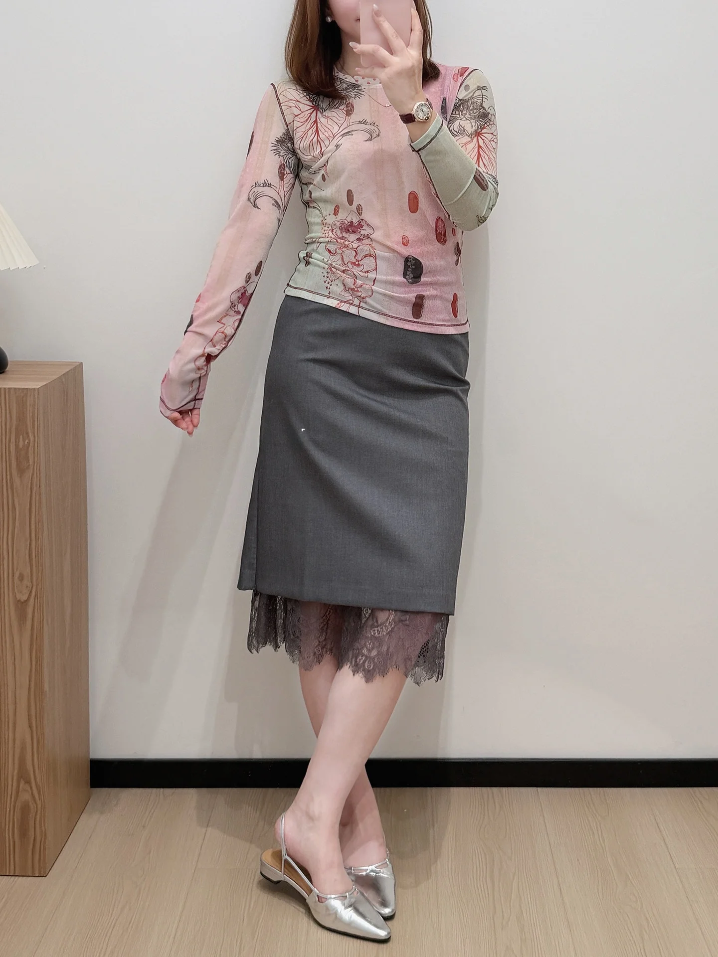 

Весенне-летняя юбка с кружевными вставками, приталенная, с высокой талией, прямого кроя, элегантная, модная женская полуюбка