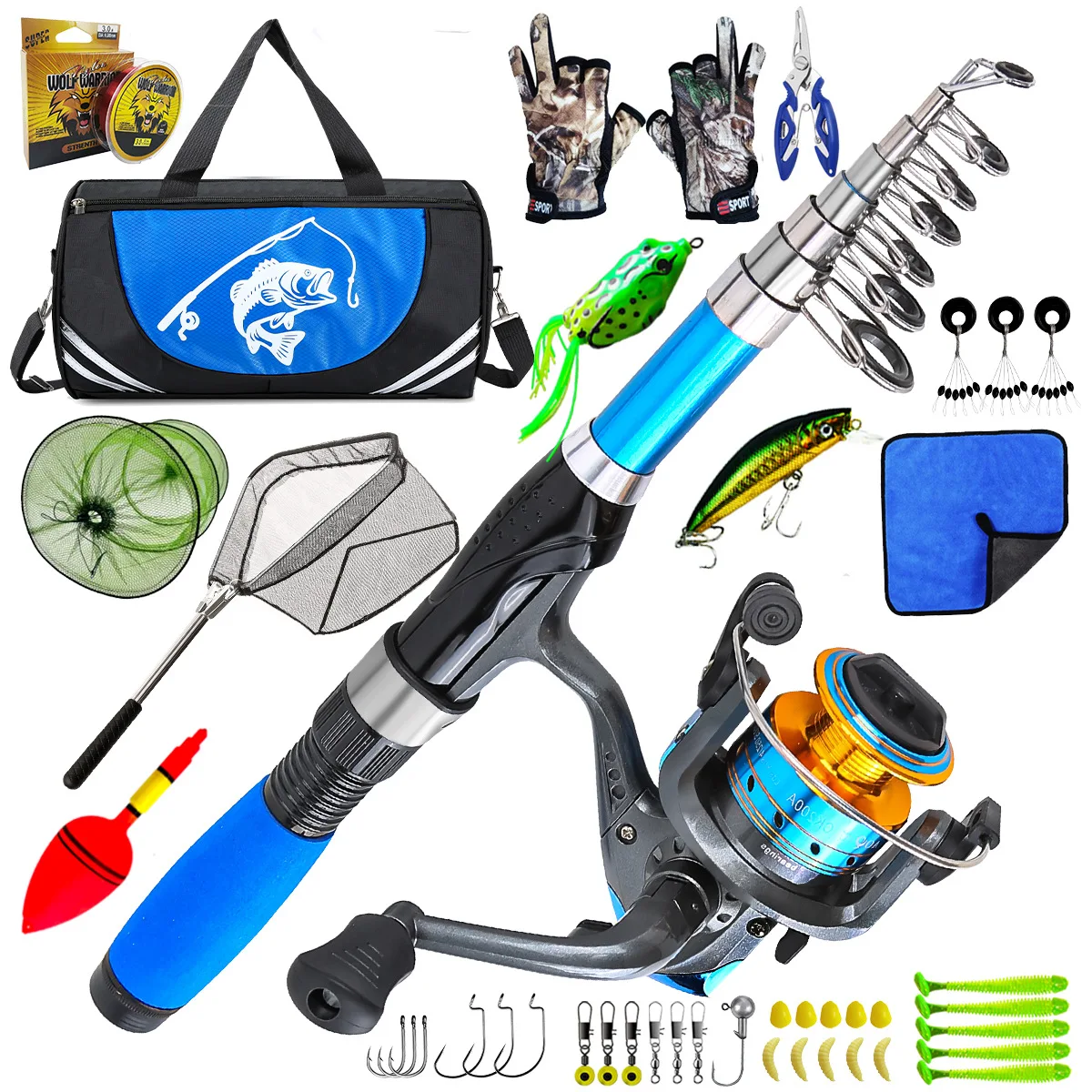 NARON 1.7M Fishing Gear Combo Box Set Long Casting Sea Rod Fishing Gear  Wholesale Manufacturer Lure Rod Fishing Tools