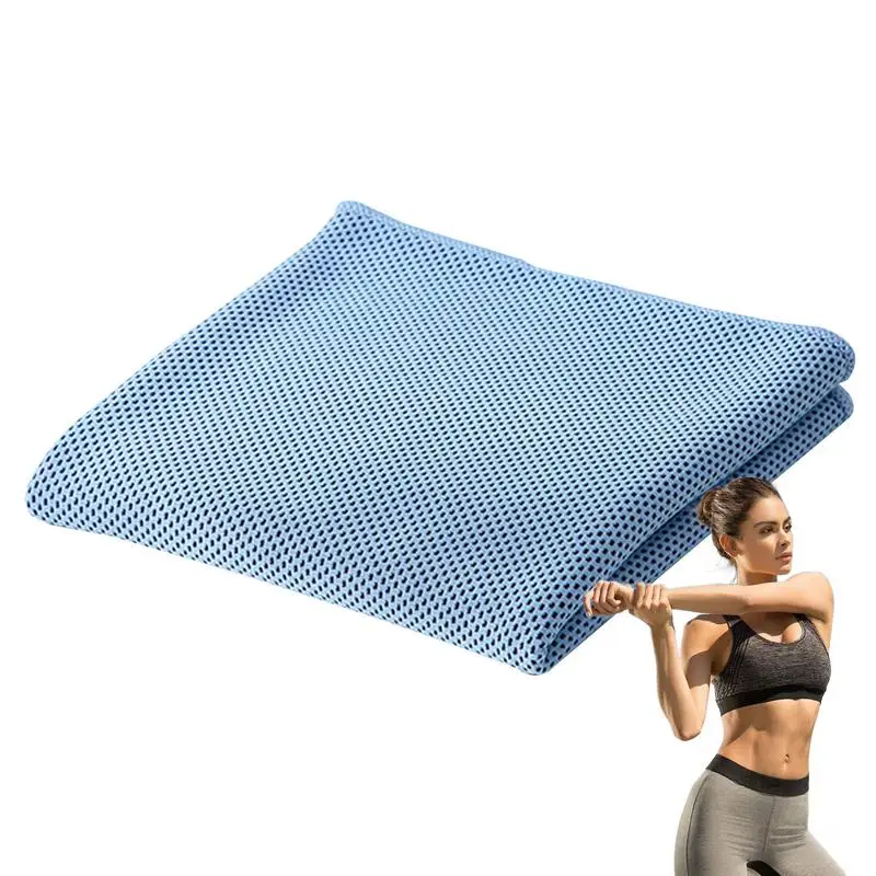 Quick Cooling Towel Soft Breathable Chilly Sweat Absorption Summer Colding Towel with Storage Box for Yoga Gym Club