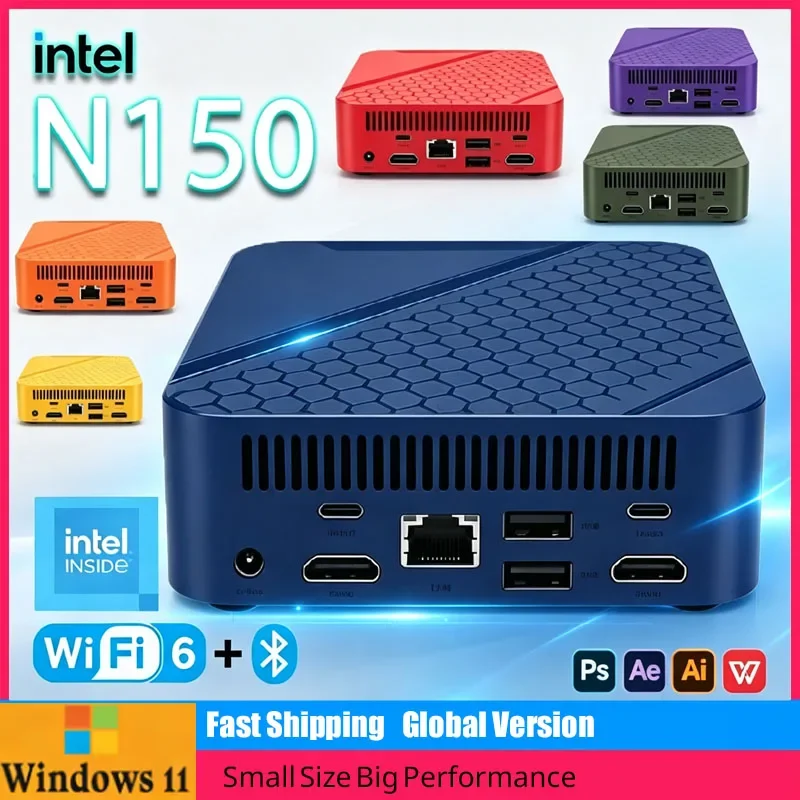 2026-ミニpc-インテルn150-windows-11-pro-ポータブルコンピューター-ゲーミングpc-16gb-32gb-ram-1tb-2tb-ssd-オフィス・学習用-wifi-6-bt52-ゲーマーpc