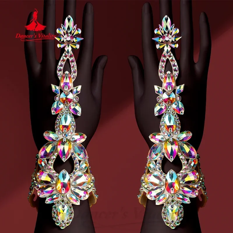 Belly Dancing Performance Bracelet High-end Elegant Mittens Female Adult Exquisite Performance Rhinestone Matching Accessories