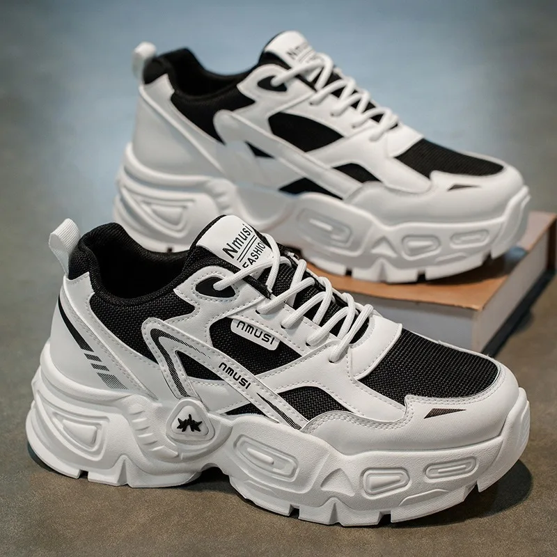 Zapatos Men's Sports Training Shoes Spring Platform Breathable Casual Sneakers Outdoor Soft-soled Wear-resistant Hiking Sneakers