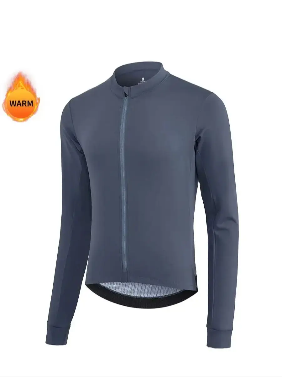 AliExpress HISERWA Men's Winter Warm Cycling Jersey Long Sleeve Thermal Fleece Bicycle Jacket MTB Road Bike Jersey Cycling Clothing 10-15℃