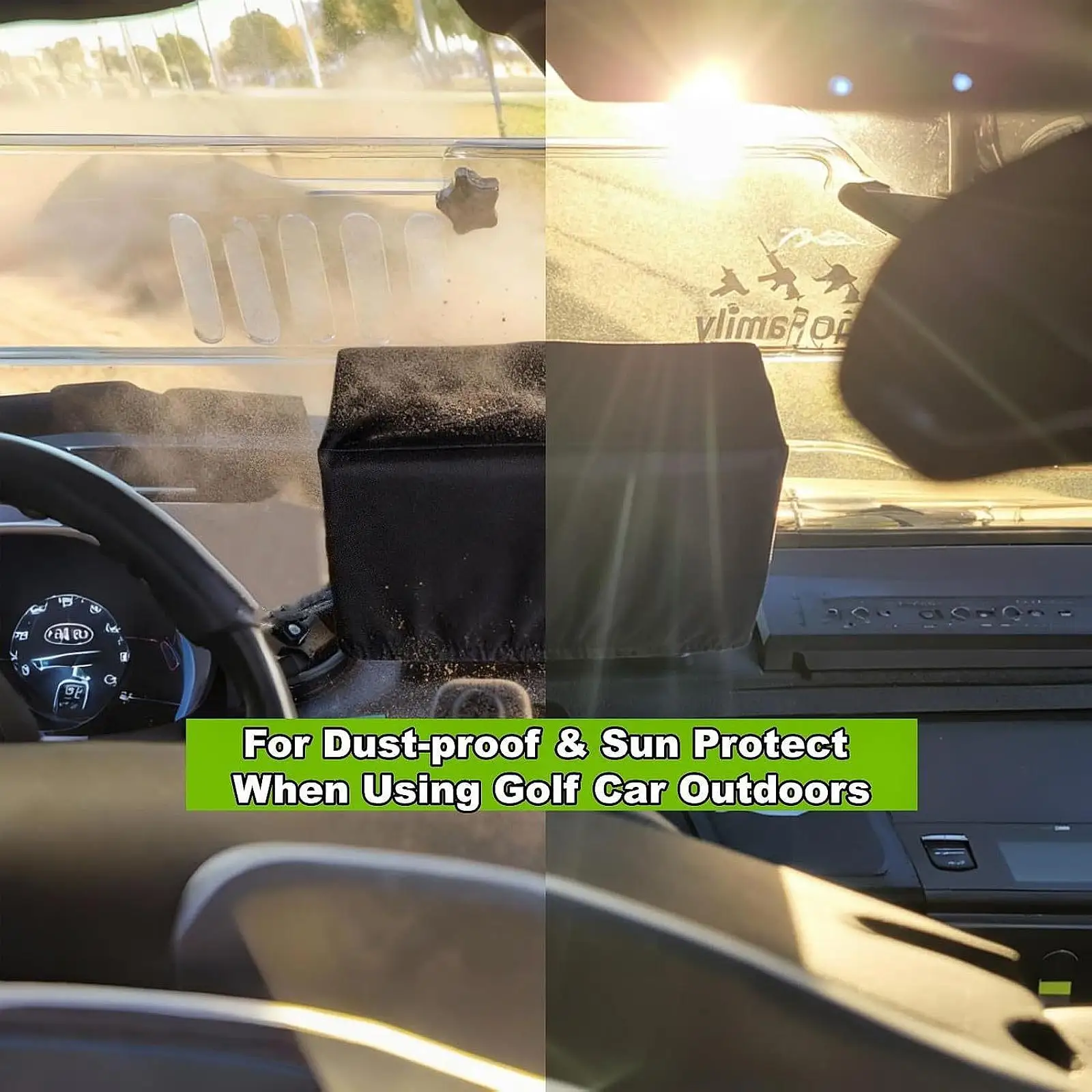 

Lightweight Golf Cart Rain Cover Touchscreen Protective Case Oxford Cloth Durable Shield for Golf Accessories