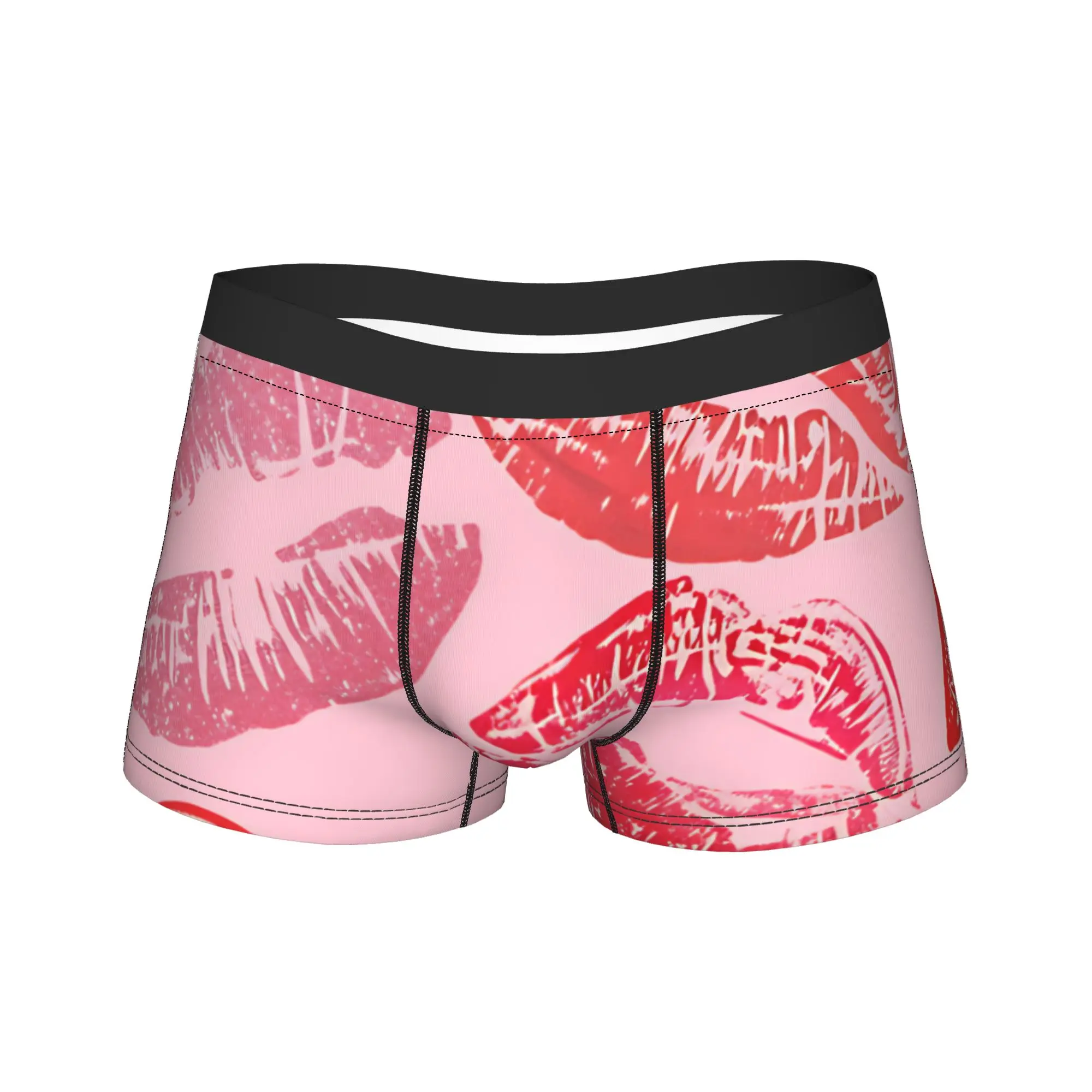 

Heart Lips Flamingo Love Underwear Males Boxer Brief Comfortable Boxer Shorts Hot Sale Custom Plus Size Panties