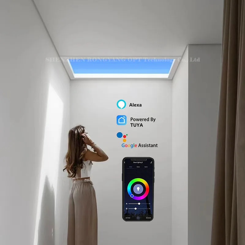 Bedroom Artificial Light Emitting Diode Skylight    Smart Home Blue Sky Sun Ceiling Natural Panel Light