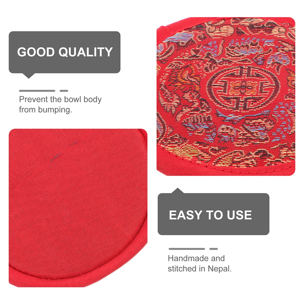 

Bottom Cushion for Singing Bowl Cushions Pillow Round Sound Small Mat Cotton Buddha