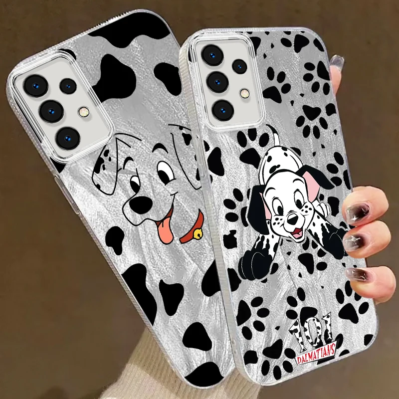 Honderd En Een Dalmatiërs Voor Samsung A73 A72 A71 A55 A54 A53 A52 A52 A51 A35 A34 A32 A13 A12 A05 A04 5G Veer Garen Cover