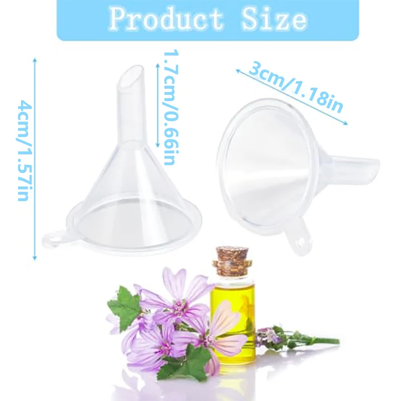 10Pcs Mini Funnel Filling Empty Bottle Packing Tool For Travel Plastic Mini Small Funnels For Perfume Liquid Essential
