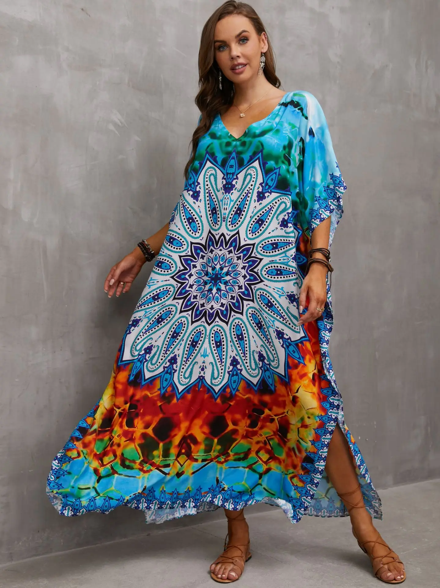 Tropical Printed Summer Dresses Cover Ups for Swimwear Women Kaftans Holiday Bathing Suits Dropshipping Many Styles