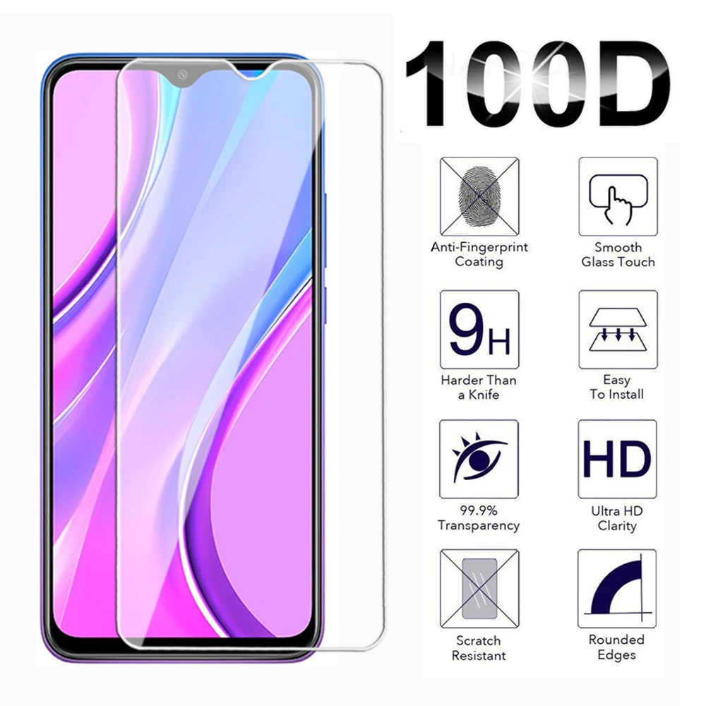 Full Tempered Glass For Xiaomi Redmi Note 8 9 8T 9T 9S PRO Max Screen Protector For Redmi 8A 9A 9T 9C NFC Transparent glass Film